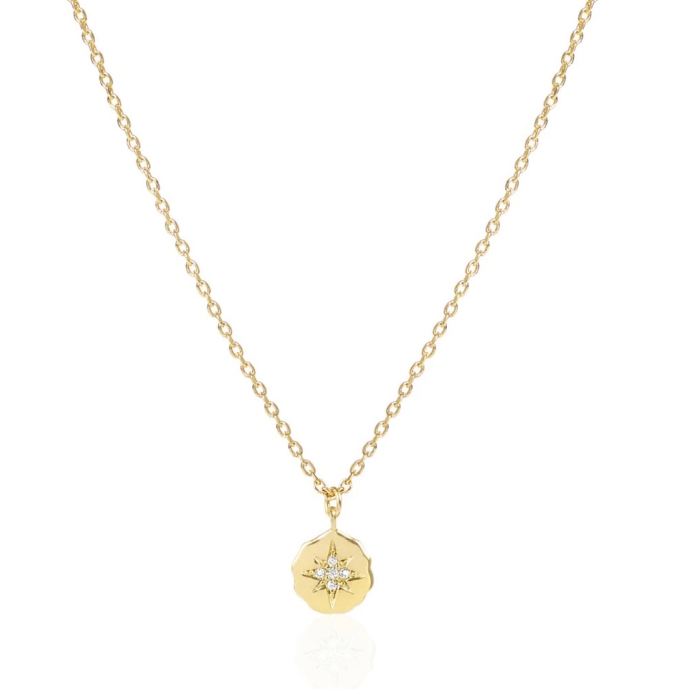 Bagatiba gold diamond “north star” necklace